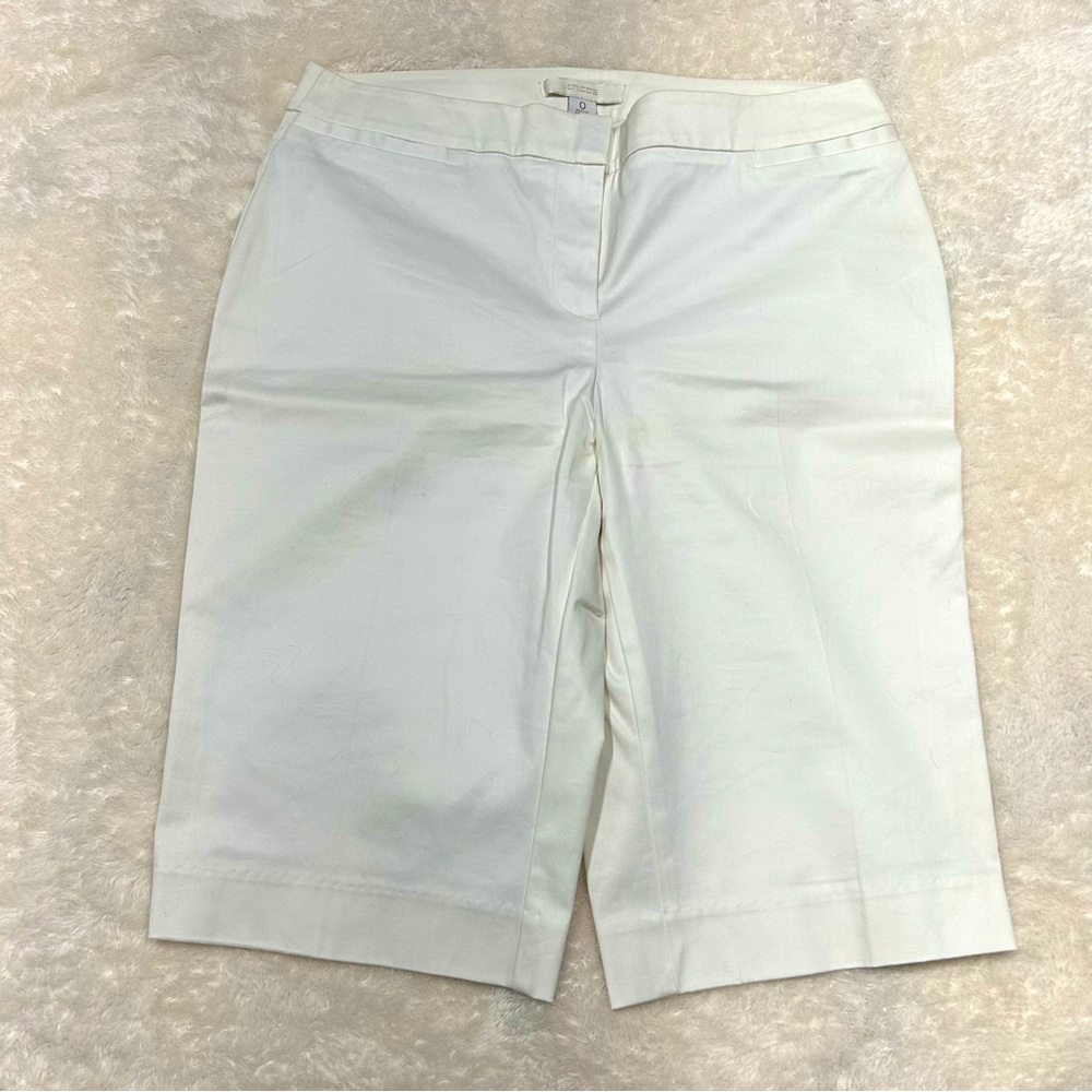 Chico’s White Bermuda Shorts Size 0
